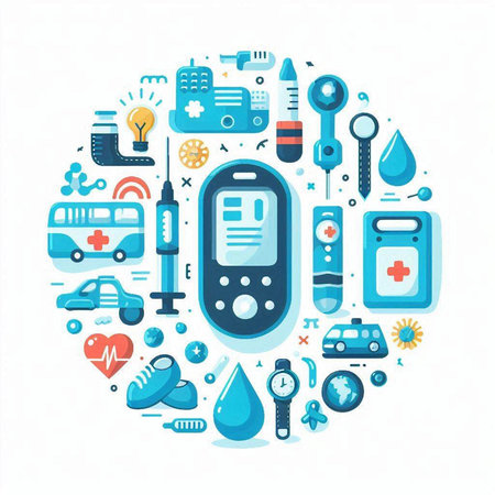 Modern flat design concept of medicine and healthcare. Vector illustration for your design.のイラスト素材