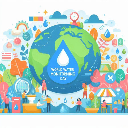 World water day concept. Flat design vector illustration. Global water day concept.のイラスト素材
