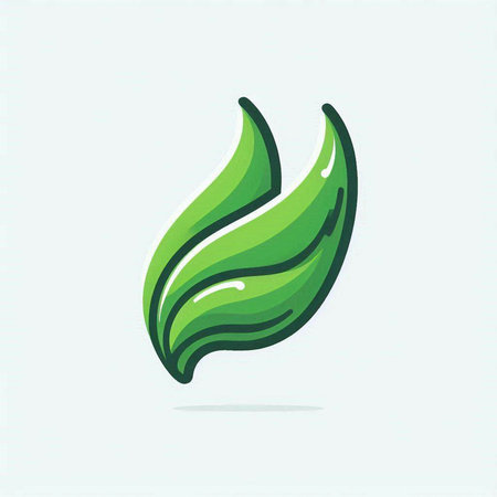 Green leaf logo. Eco icon. Vector design template elements for your application or corporate identityのイラスト素材