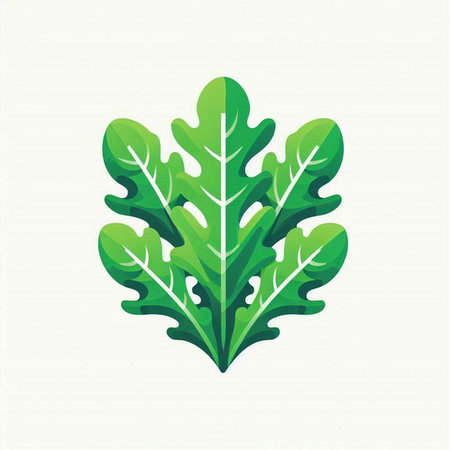 Green leaves icon isolated on white background. Vector illustration. Eps 10.のイラスト素材