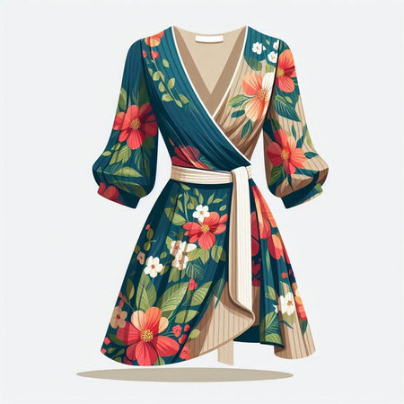 Wedding dress on a hanger. Vector illustration of a wedding dress.のイラスト素材