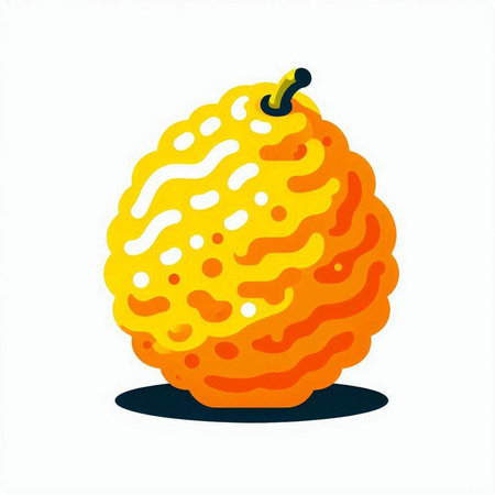 Orange fruit isolated on white background. Vector illustration in flat style.のイラスト素材