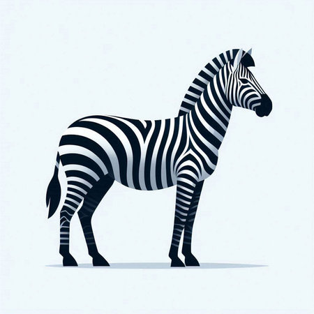 Zebra vector illustration. Zebra isolated on a white background.のイラスト素材