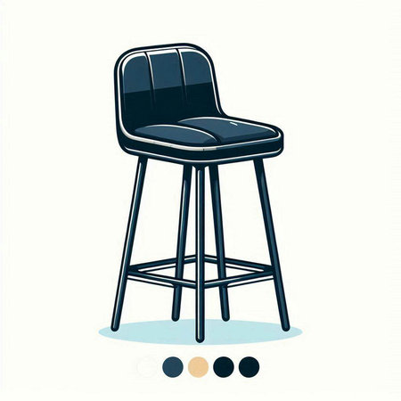 Modern chair on a white background. Vector illustration. Eps 10.のイラスト素材