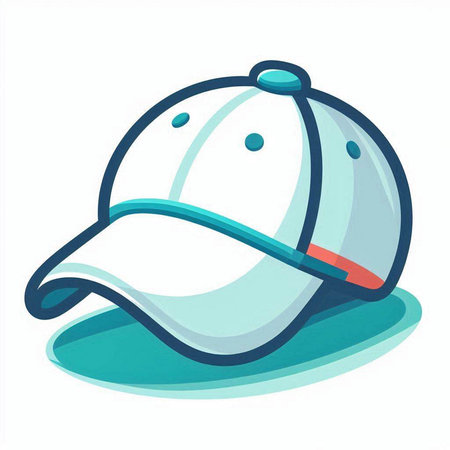 Baseball cap on a white background. Vector illustration. Eps 10のイラスト素材