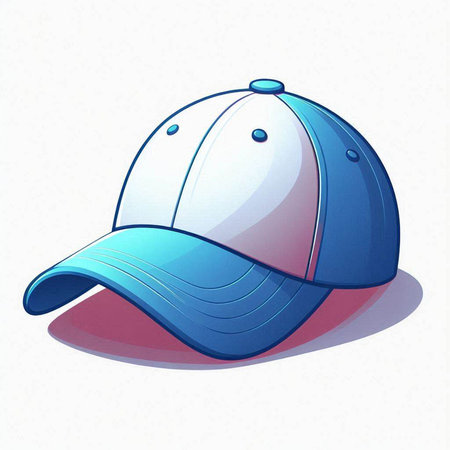 Baseball cap isolated on white background. Vector illustration. Eps 10.のイラスト素材