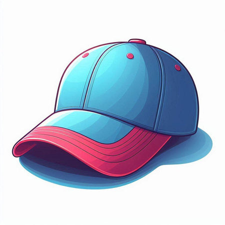 Baseball cap isolated on white background. Vector illustration. Eps 10.のイラスト素材