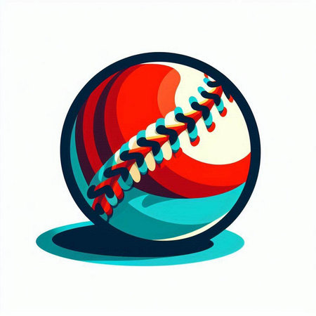 Baseball ball isolated on white background. Vector illustration. Eps 10.のイラスト素材