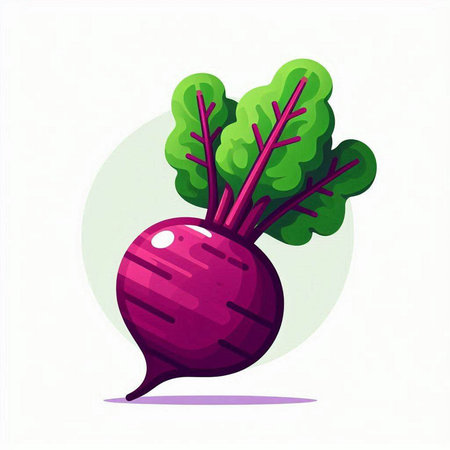 Beetroot vector illustration. Isolated beetroot on white background.のイラスト素材
