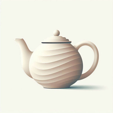 Teapot on a white background. Vector illustration. Eps 10のイラスト素材