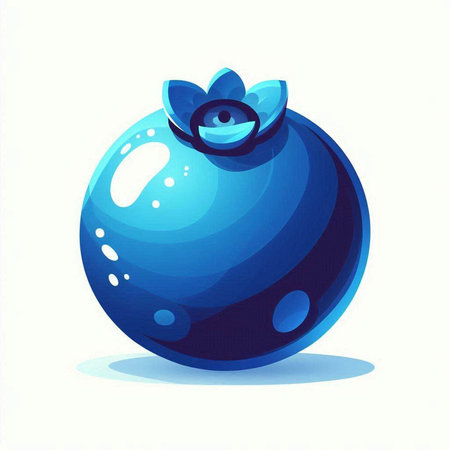 Illustration of a blue christmas ball on a white background.のイラスト素材