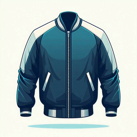 Jacket for winter sports. Vector illustration in a flat style.のイラスト素材