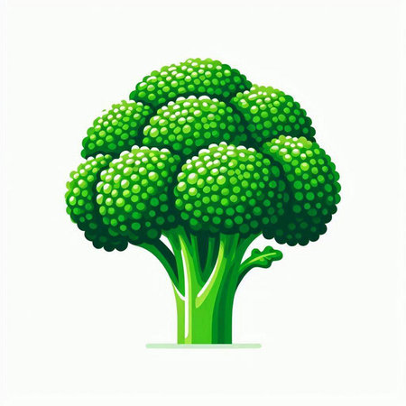 Broccoli isolated on white background. Vector illustration. Eps 10.のイラスト素材