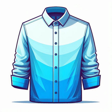 Blue shirt isolated on a white background. Vector illustration for your designのイラスト素材