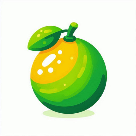 Citrus fruit icon isolated on white background. Vector illustration.のイラスト素材