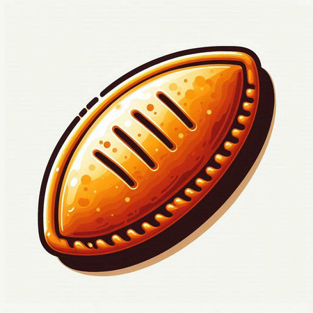 Illustration of an american football ball isolated on a white backgroundのイラスト素材