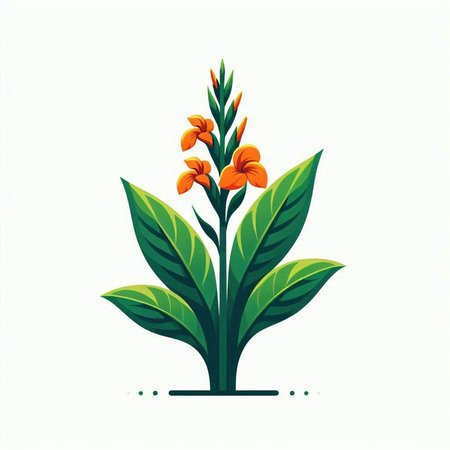 Canna flower isolated on a white background. Vector illustration. Eps 10.のイラスト素材