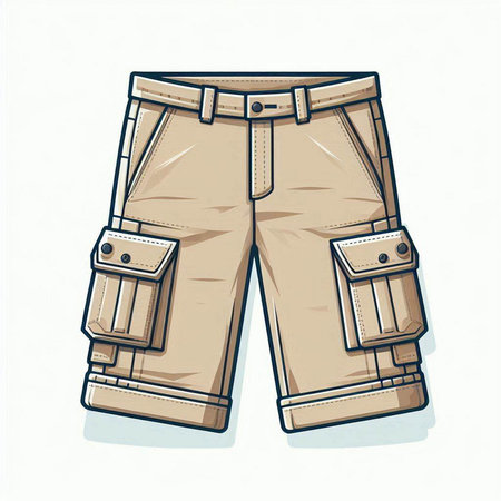 Men's shorts isolated on a white background. Vector illustration. Eps 10のイラスト素材