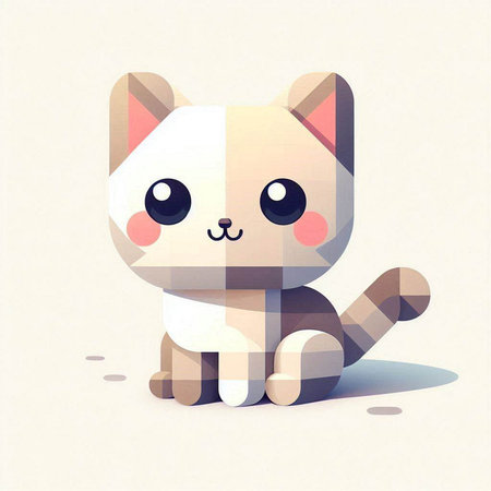 Cute cat vector illustration. Vector illustration. Cartoon character. Cute pet.のイラスト素材