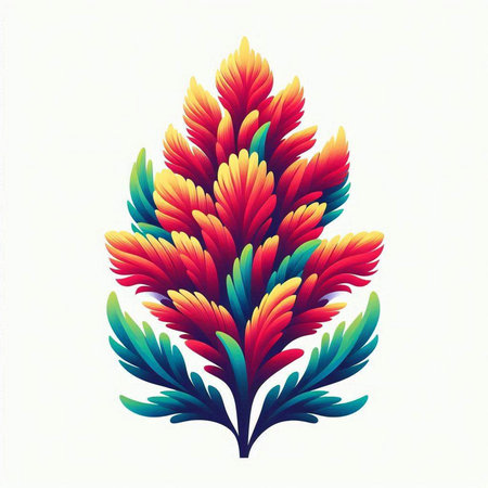 Colorful decorative tree on white background. Vector illustration. EPS 10のイラスト素材