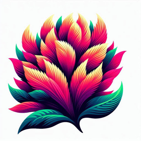 Colorful abstract flower on a white background. Vector illustration for your designのイラスト素材