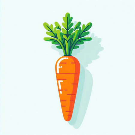 Carrot icon isolated on white background. Vector illustration. Eps 10.のイラスト素材