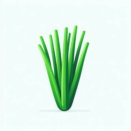 Green onion isolated on white background. Vector illustration. Eps 10.のイラスト素材