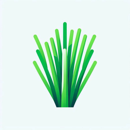 Vector illustration of a green onion. Isolated on white background.のイラスト素材