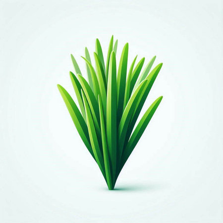 Green grass on a light background. Vector illustration. Eps 10.のイラスト素材