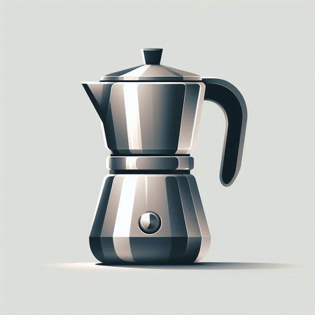 Coffee maker on a white background. 3d rendering.のイラスト素材