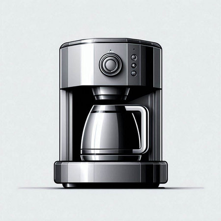 Coffee maker isolated on a white background. Vector illustration.のイラスト素材