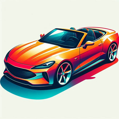 Sport car on a white background. Vector illustration. Eps 10.のイラスト素材