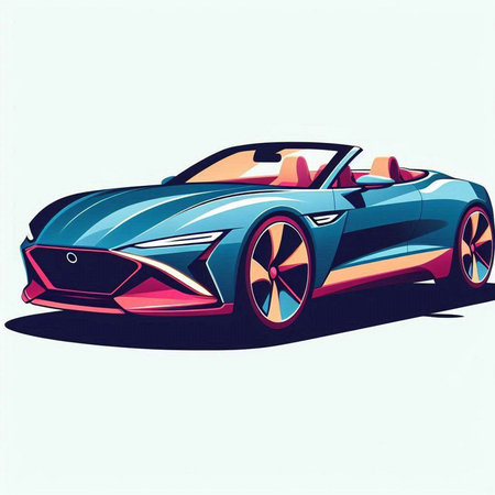sports car on a light background, vector illustration, eps 10のイラスト素材