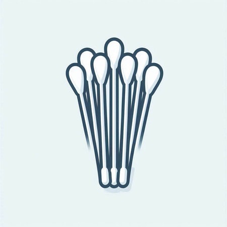 Cotton swabs icon. Simple illustration of cotton swabs vector icon for webのイラスト素材