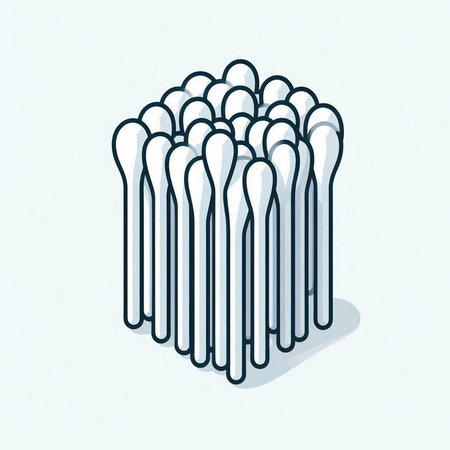 Cotton swabs icon. Isometric 3d vector illustration.のイラスト素材
