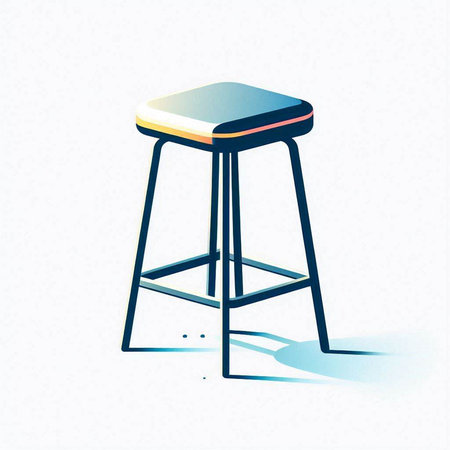 Bar stool icon. Vector illustration. Isolated on white background.のイラスト素材