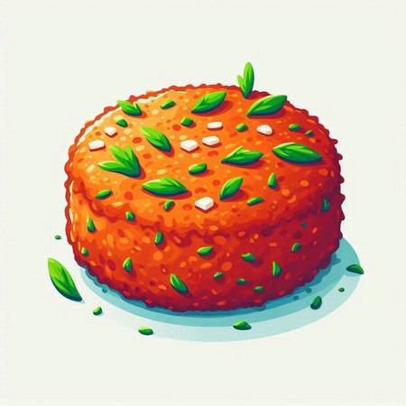 Illustration of a cake on a white background. Vector illustration.のイラスト素材