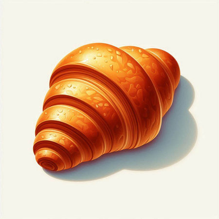 Croissant isolated on white background. Vector illustration. Eps 10.のイラスト素材