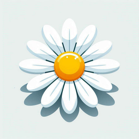 Daisy flower icon isolated on white background. Vector illustration. Eps 10.のイラスト素材