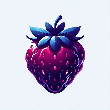 Strawberry vector illustration. Isolated on a white background.のイラスト素材