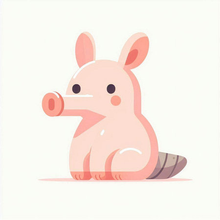 Cute cartoon funny animal. Vector illustration in a flat style.のイラスト素材