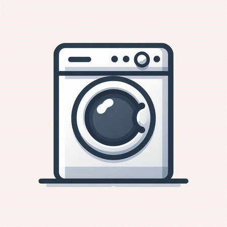 Washing machine icon. Laundry symbol. Vector illustration.のイラスト素材