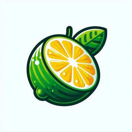 Colorful birthday cake with cream, berries and fruits. Vector illustration.のイラスト素材