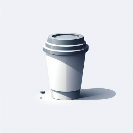 Coffee to go on a white background. Vector illustration.のイラスト素材
