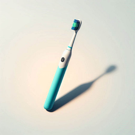 Electric toothbrush on white background. 3D illustration. Vintage style.のイラスト素材