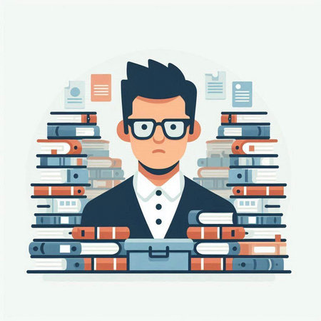 Architects, engineers and architects working on a project. Vector illustration.のイラスト素材