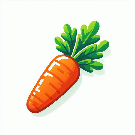 Carrot icon isolated on white background. Vegetable vector illustration.のイラスト素材
