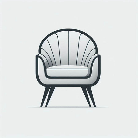 Armchair icon. Vector illustration. Isolated on white background.のイラスト素材