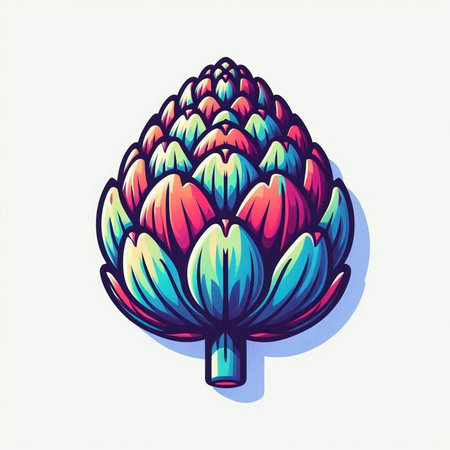 Artichoke. Hand drawn vector illustration isolated on white background.のイラスト素材