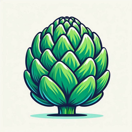 Artichoke vector illustration. Isolated artichoke icon.のイラスト素材